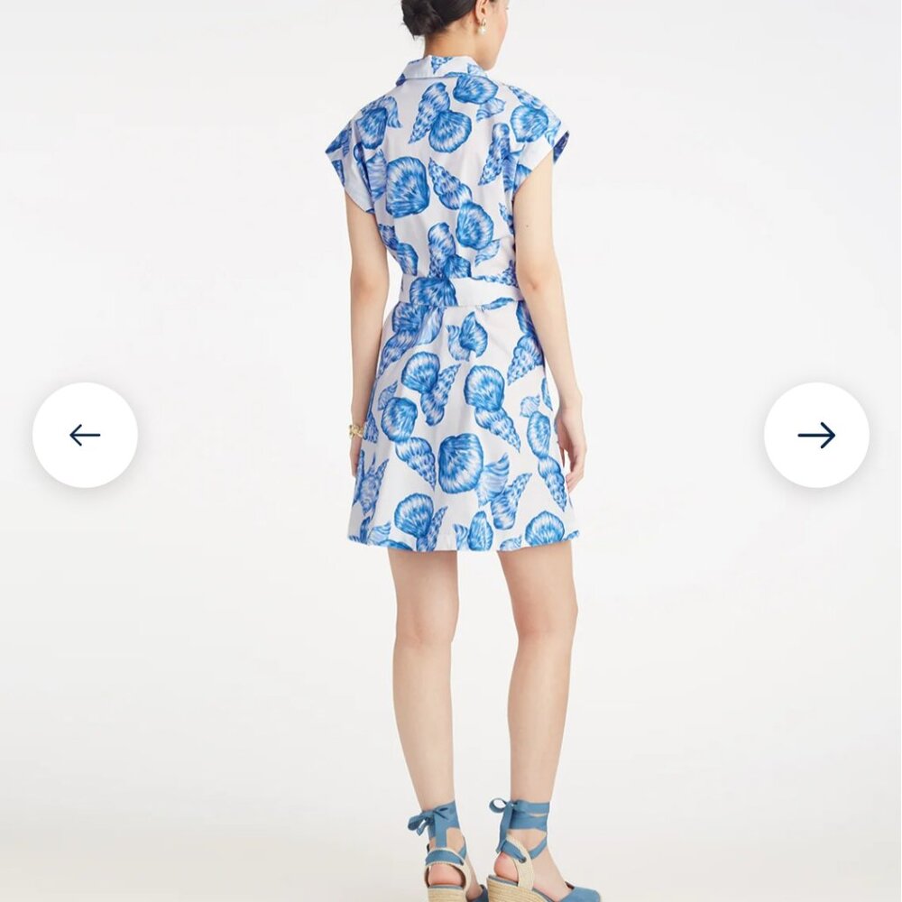 NWT Draper James Trisha Shirtdress in Seashells Size Large - Picture 3 of 6